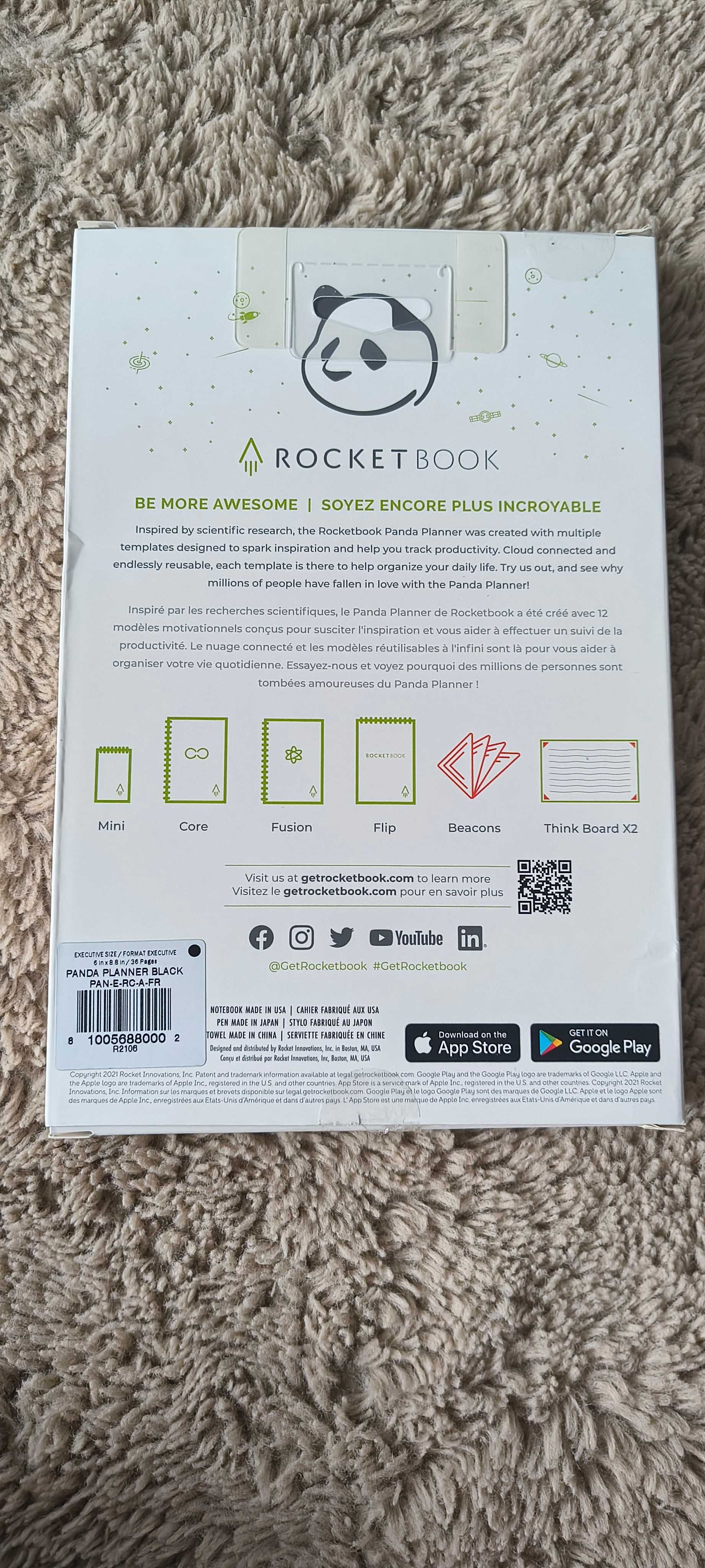 Rocketbook Fusion Panda – 10 modeli stron - notatnik cyfrowy