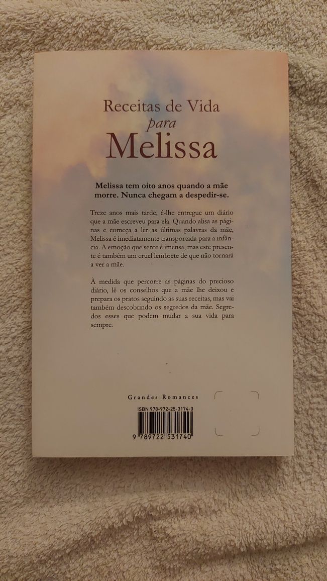 Livro "Receitas de Vida para Melissa", por Teresa Driscoll