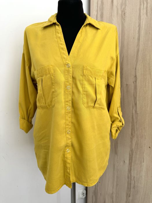 ZARA kanarkowa koszula 100% lyocell
