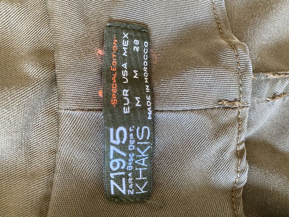 ZARA 38 parka kurtka khaki lyocell