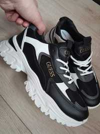 Sneakersy guess 39 wkładka 25 czarne biale NOWE adidasy