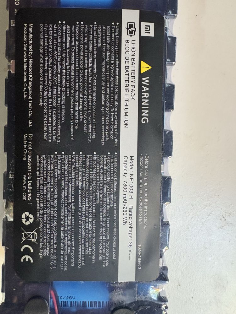 Bateria akumulator do Hulajnogi Xiaomi m365