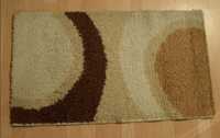 Dywanik 100x60 cm, 2 szt., dywan low shaggy, brązowy i beżowy