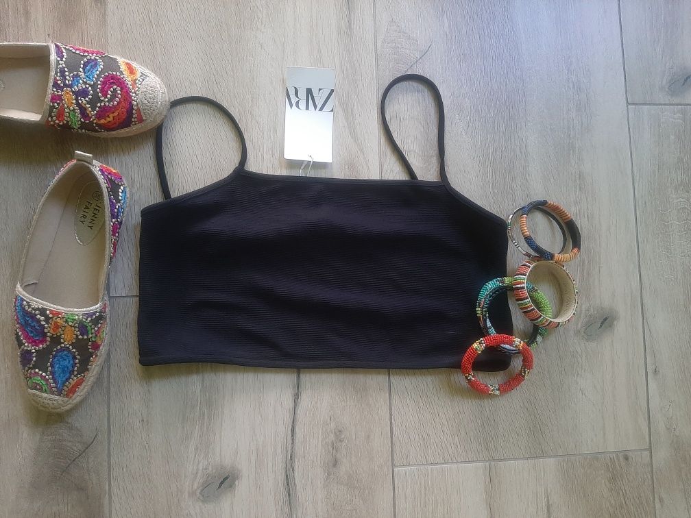 Top na ramiączkach ZARA, rozm.S, nowy z metką , świetnie leży