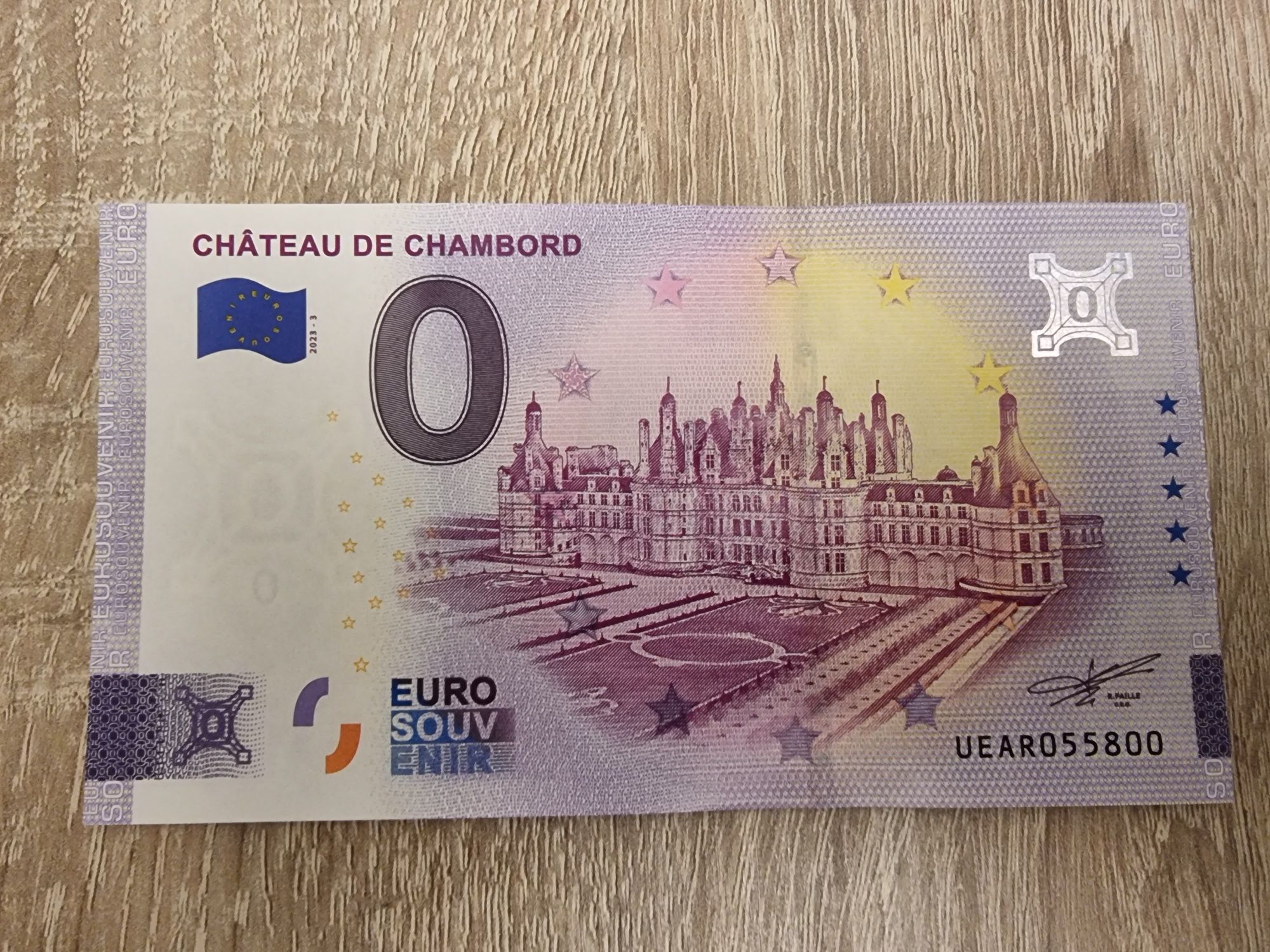 Banknot 0 Euro Zamek Chambord