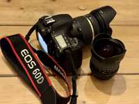 Aparat Canon EOS 60D + Tamron 17-50mm + Samyang 8mm + SanDisk 16Gb +UV