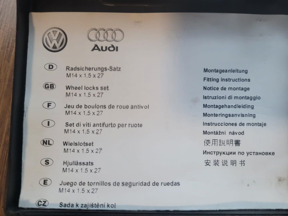 Śruby zabezpieczające do kół Audi VW