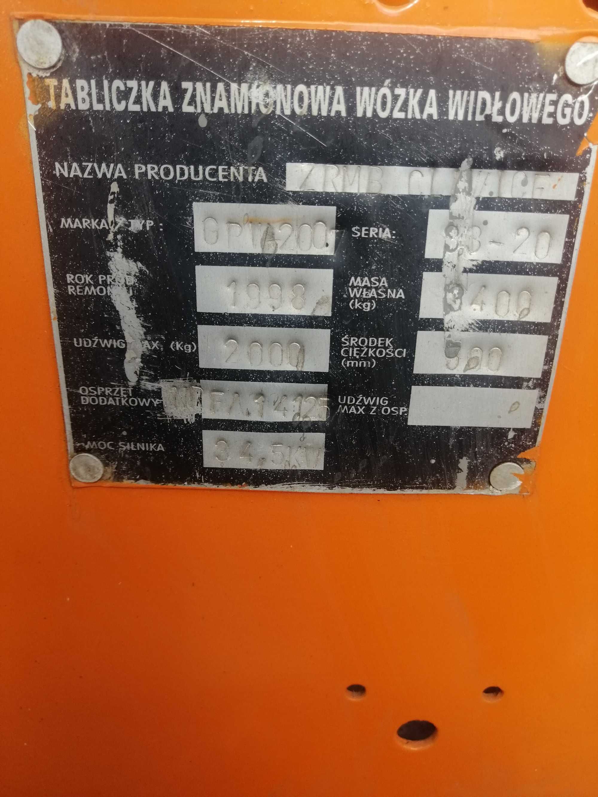 Wózek widłowy GPW 2504 Gliwice Diesel