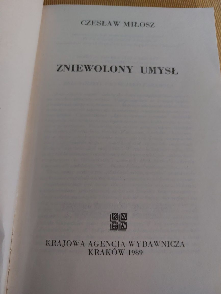 Zniewolony Umysł Czesław Miłosz