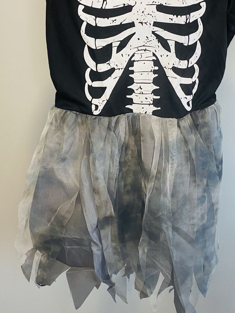 Strój przebranie na halloween wraz z dodatkami szkieletor , szkieletka