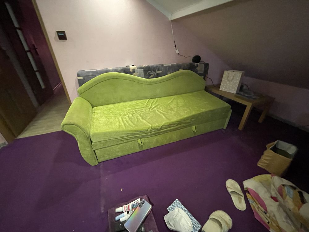 plinie sprzedam łóżko dwuosobaowe rozkladane tapczan sofa