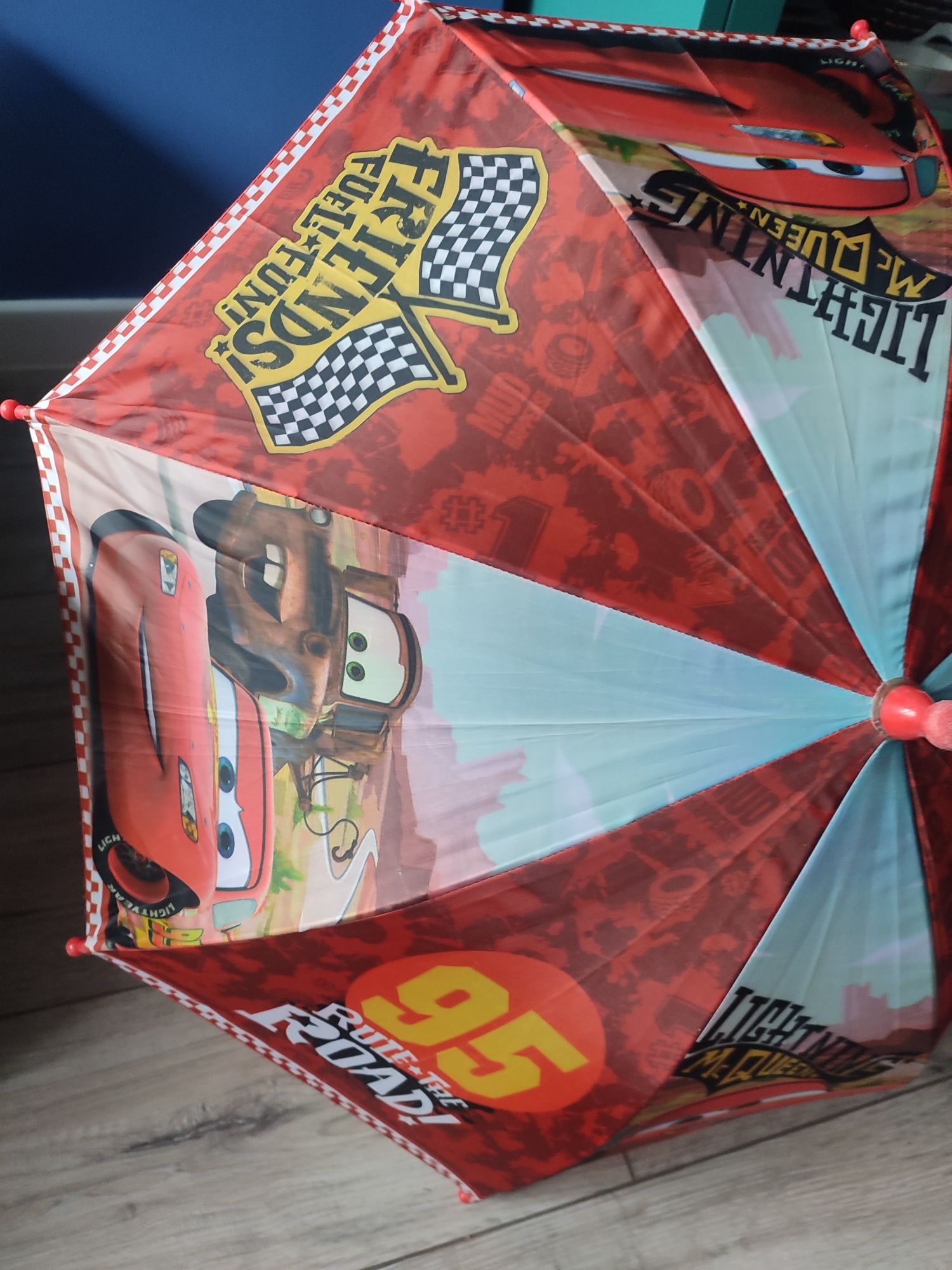 McQueen parasolka dziecięca chłopięca dla chłopca czerwona auta