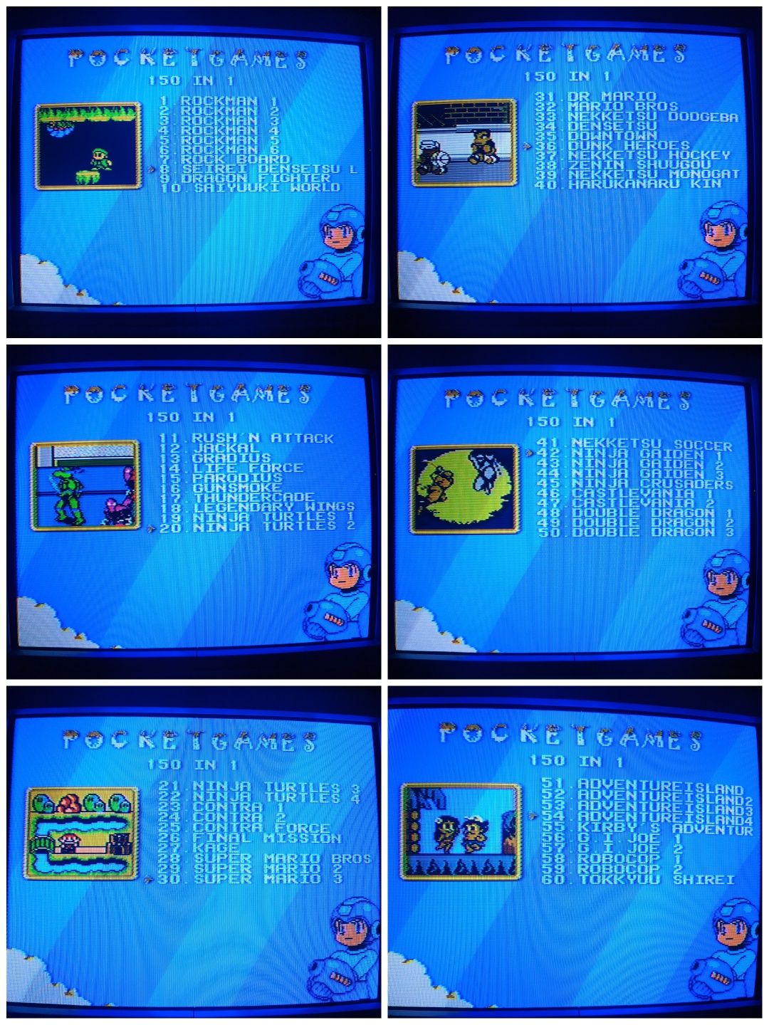 Картридж 150 в 1 багатоігровка для Dendy/Famicom Pocket Games 150 in 1