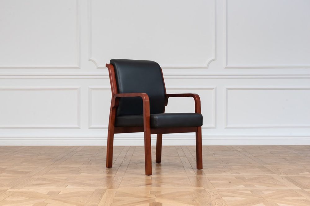 Czarne  krzesło biurowe, eko skóra, -50%, outlet, ostatnie!