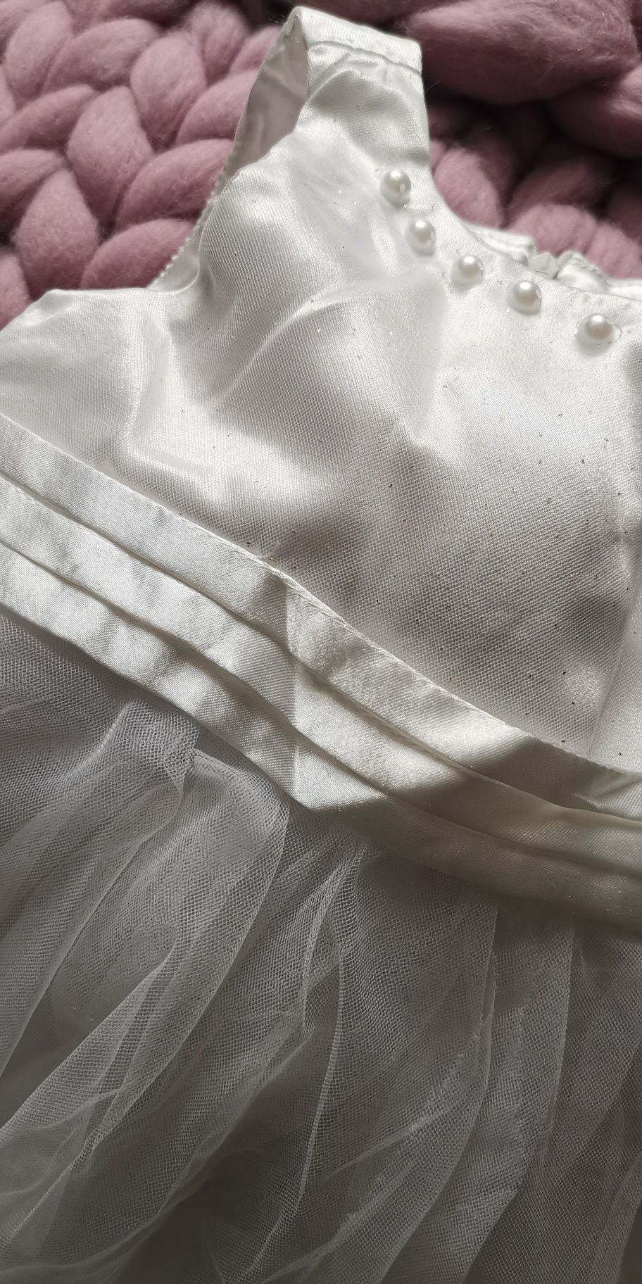 Sukienka biała na chrzest