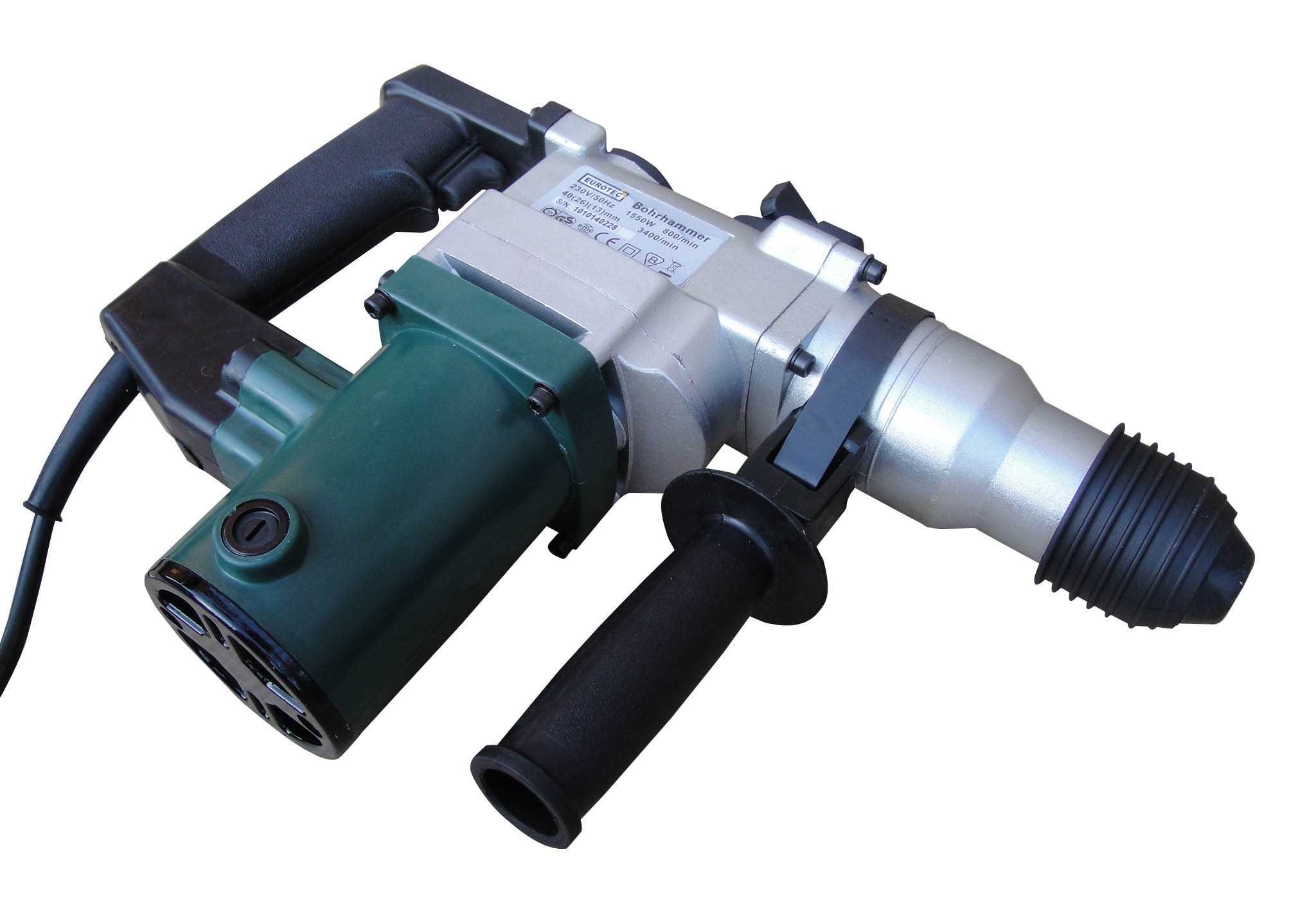 Młot udarowy Eurotek 1550 W młotowiertarka + wyposażenie