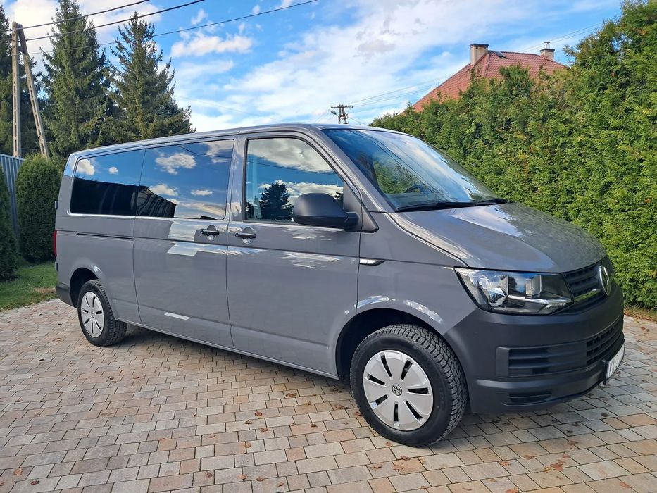 Volkswagen Transporter T6 9 osób 9 osobowa wersja LONG Salon Polska KLIMA WEBASTO stan BDB