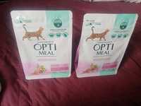 Сухой корм для кошек Opti Meal Lamb (ягненок) 2 упаковки по 200 грамм
