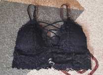 Bralette z koronkowym trójkątnym miseczką w stylu francuskim