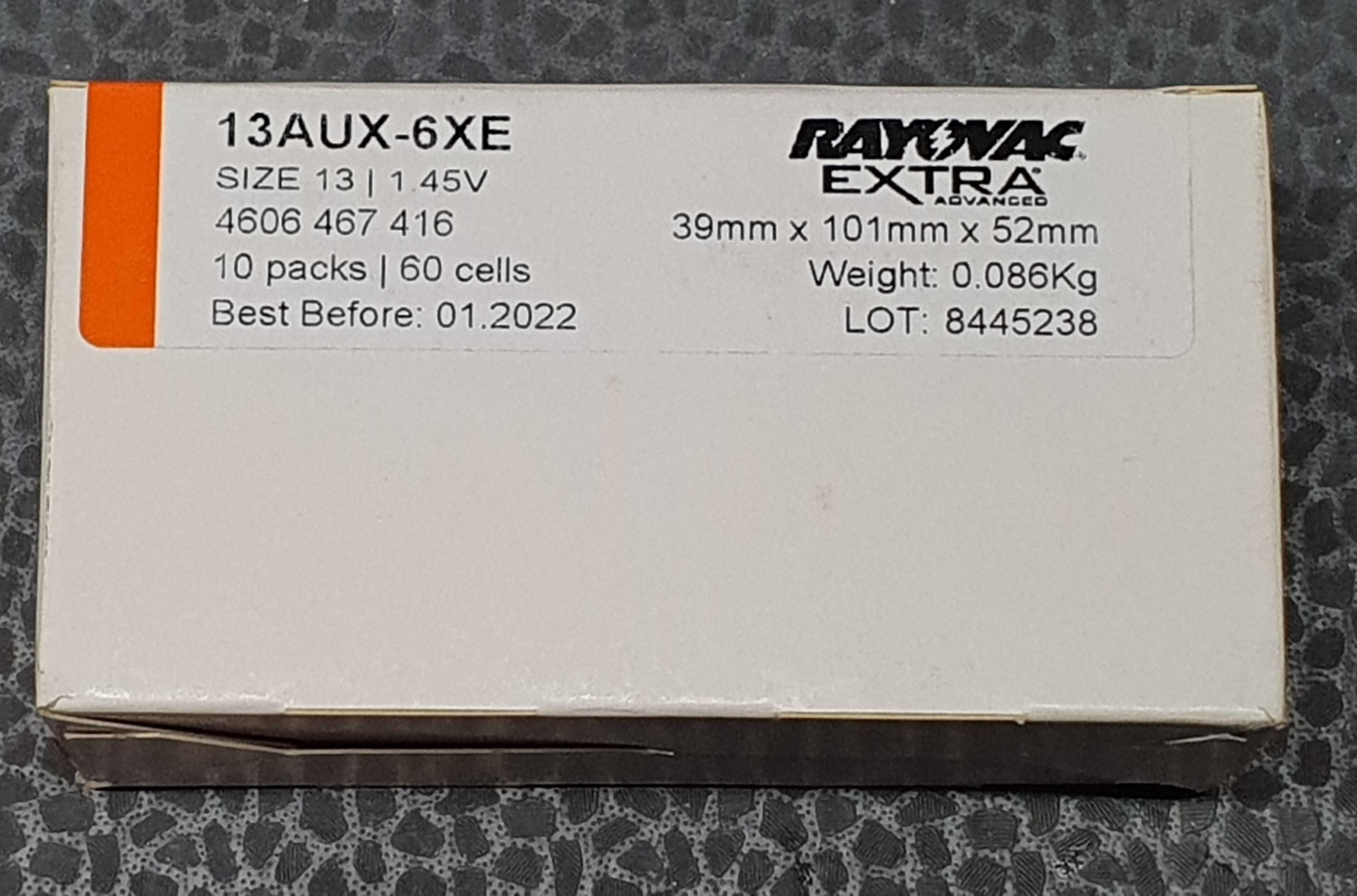 Baterie słuchowe bateria słuchowa RAYOVAC PR48 13AUX-6XE 60 szt.