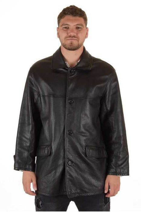 Мотокуртка представительная мужская утепленная кожа premier man 54-56р