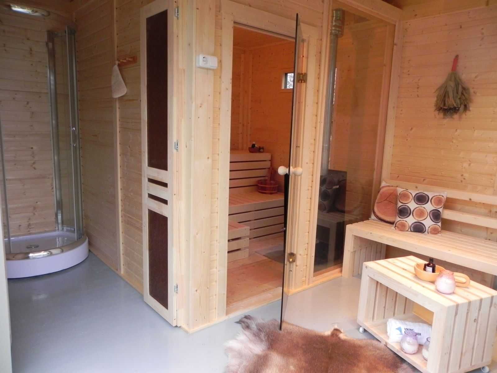 Sauna fińska ogrodowa VIP altana ogrodowa z sauną 4m x3m z prysznicem