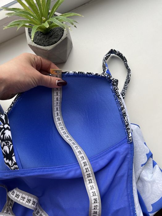 Батал суцільний купальник спільний злитний зі спідницею утяжкою