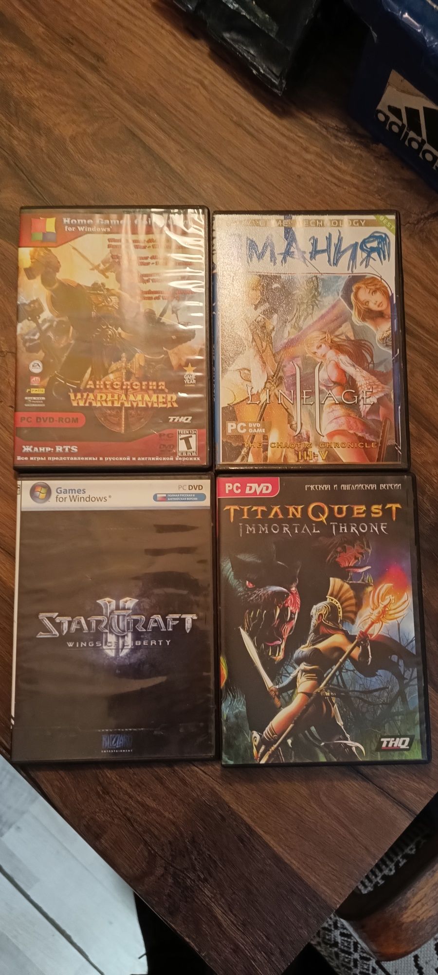 Sprzedam gry na PC Lineage 2, Warhammer, StarCraft,Titan Quest