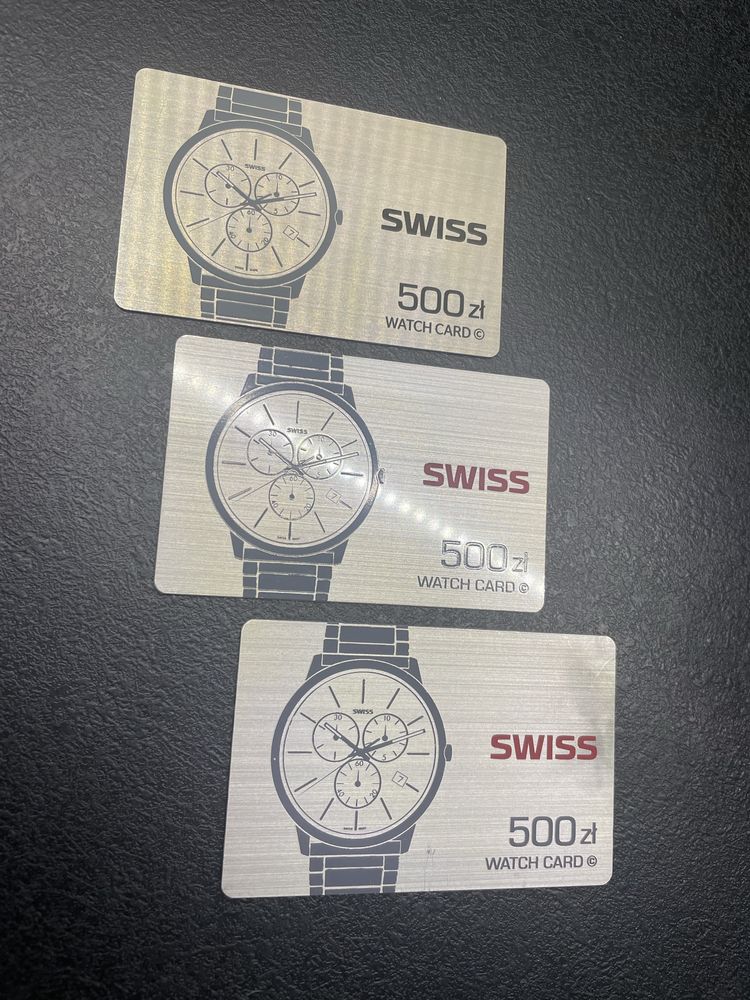 Karta voucher x3 do Swiss karty podarunkowe 1500 zl podarunkowa