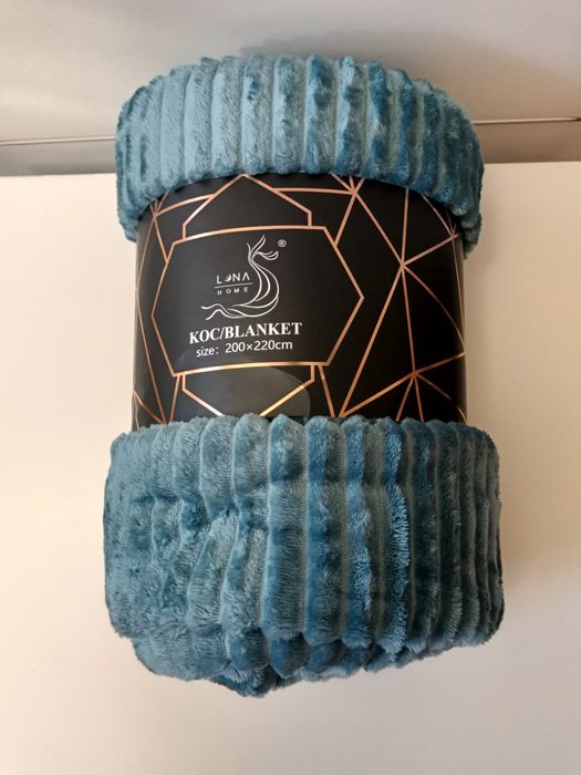 Koc 200x220 Łona Home niebieski