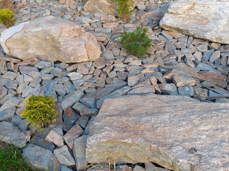 Łupek szarogłazowy kamień naturalny do gabionu na skarpę oczko dostawa