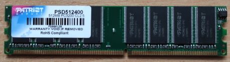 DDR 512 Мб PC-3200 CL2.5 Patriot