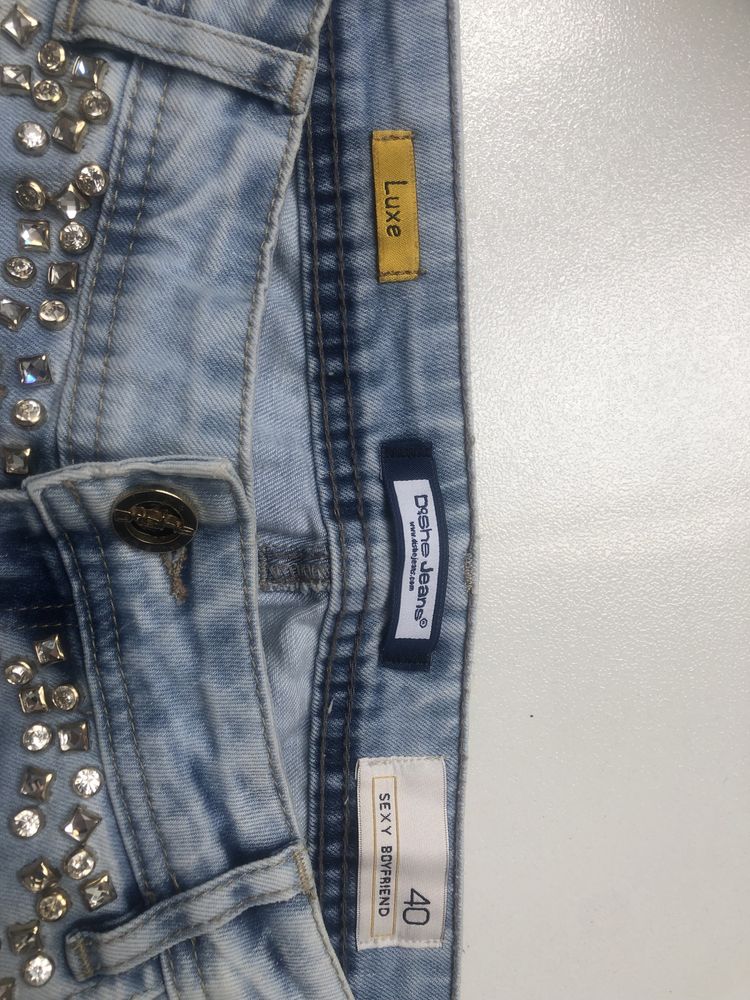 Biżuteryjne jeansy dshe Rozm 30 boyfriend luxe
