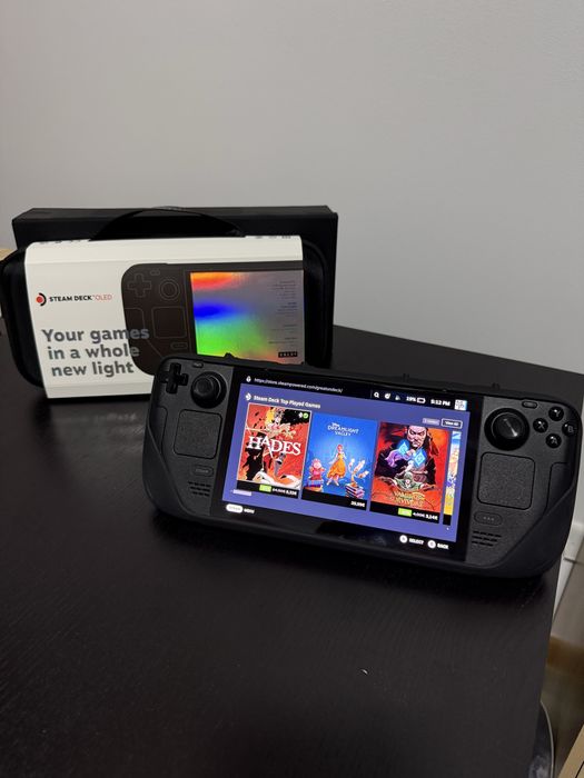 Steam Deck 512 GB OLED com capa Killswitch travel kit e dock adapter