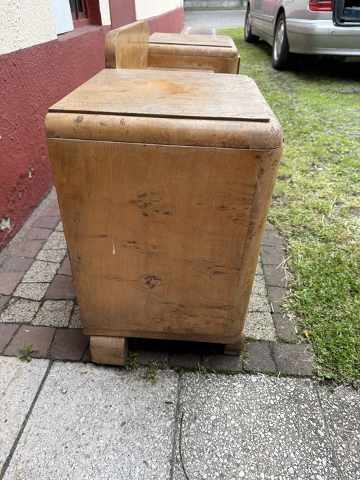 Drewniana konsola toaleta lata 30-50 art deco