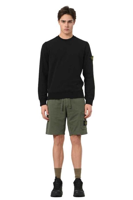 Шорти STONE ISLAND 64651 Garment-Dyed Cotton Shorts Musk Green