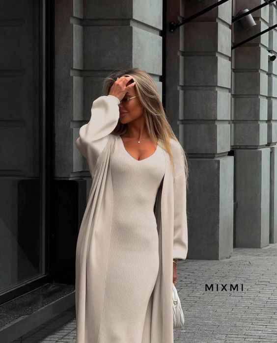 Женское платье+кардиган 42-46, 48-50