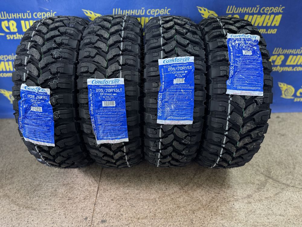 Болотні всесезонні шини 205/70R15 Comforser CF3000 MT