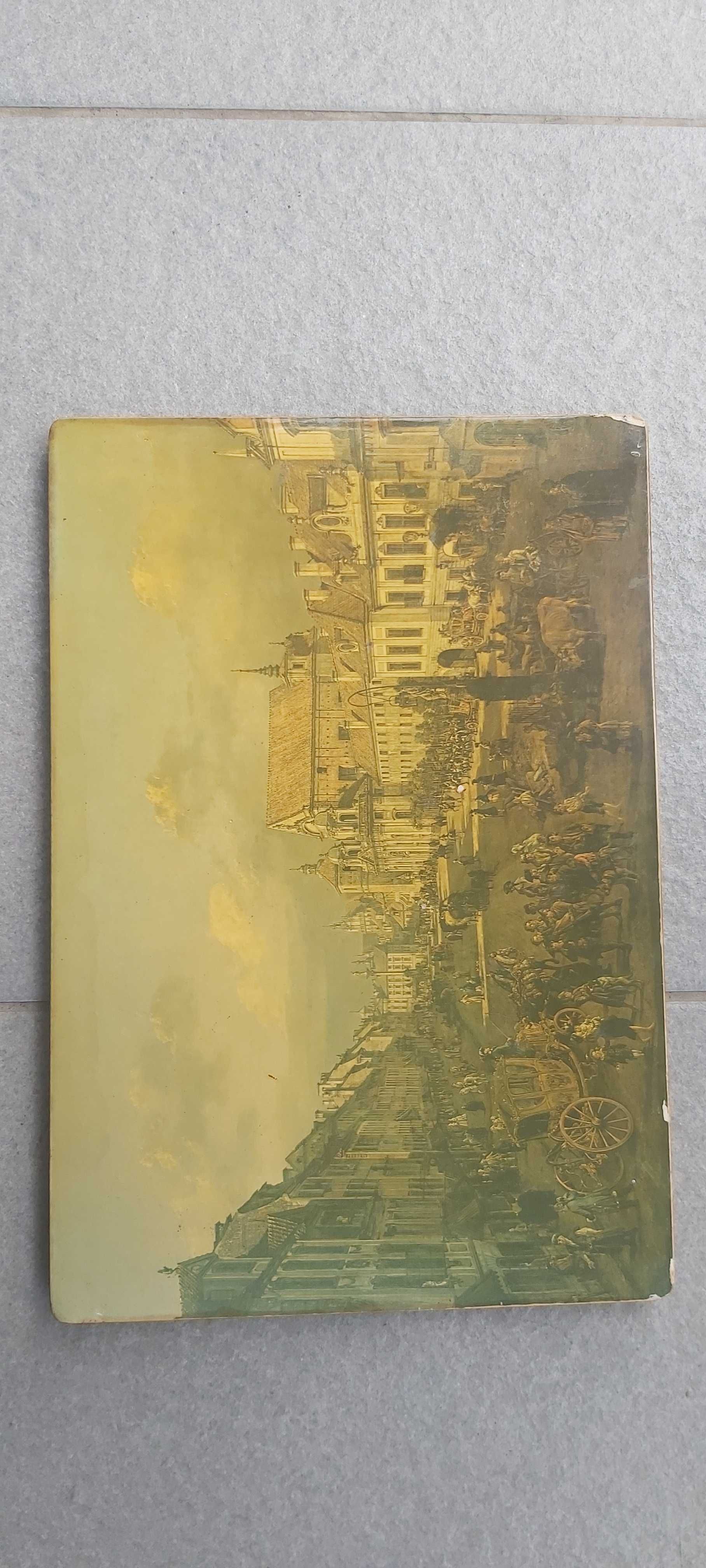 Canaletto Krakowskie Przedmieście Warszawa fotografia w drewnie UNIKAT