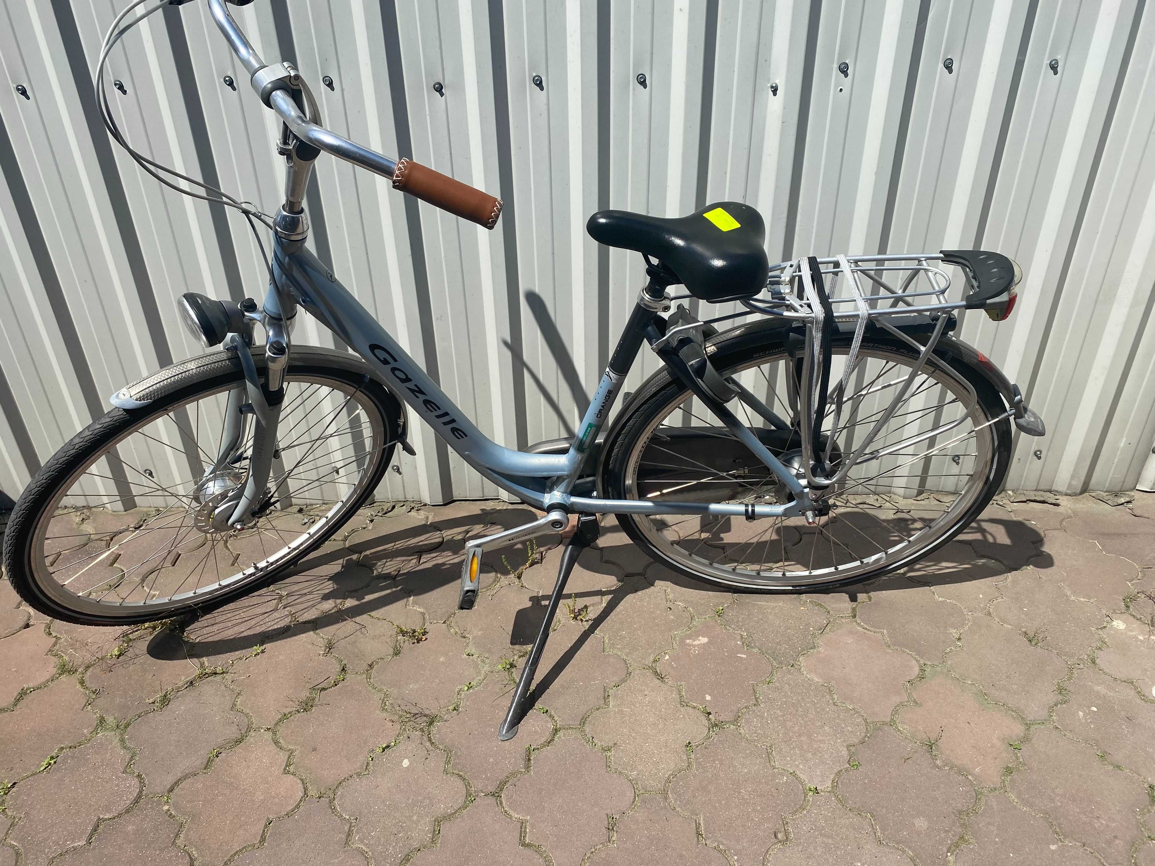 GAZELLE ORANGE rower miejski damski holenderski NEXUS 8 prądnica 28