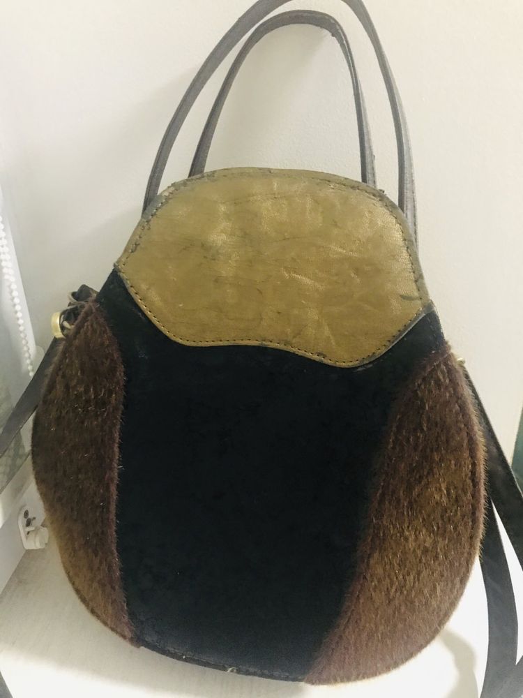 Необычная сумка Сова с  мехом