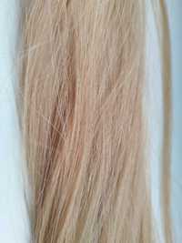 Włosy naturalne słowiańskie miedziany jasny blond 29 gram 50 cm ringi