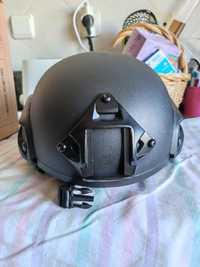 Capacete preto Mich 2000 Airsoft