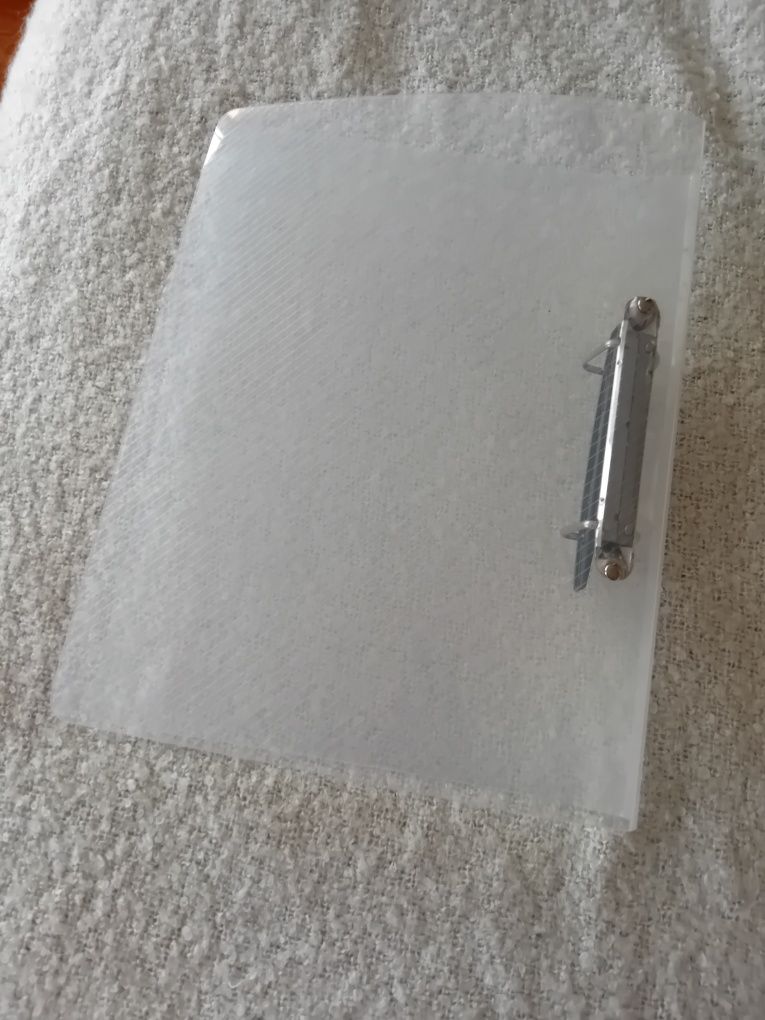 Capa de argolas transparente material escolar