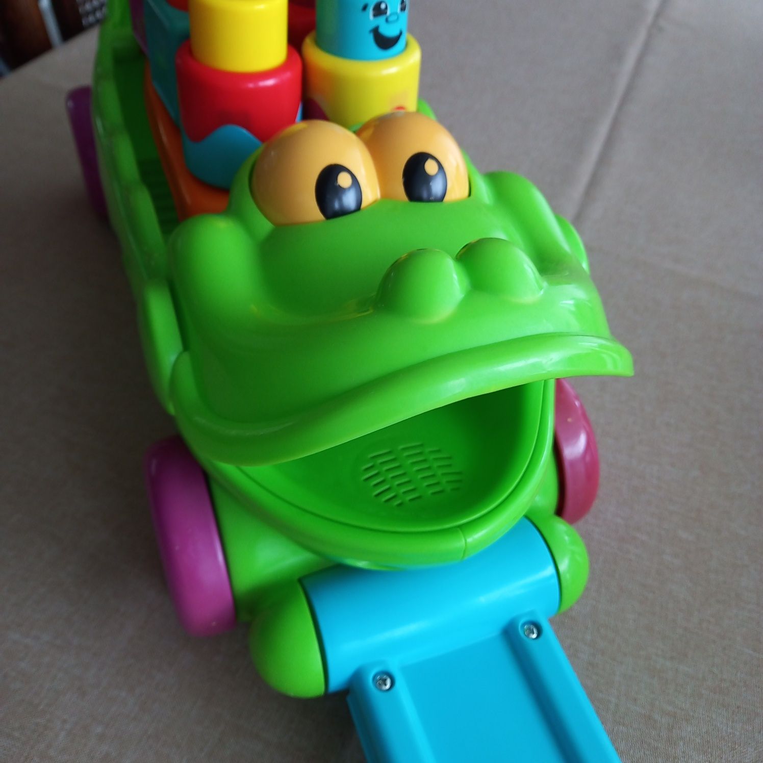 Krokodyl, interaktywna zabawka z klockami, Fisher price