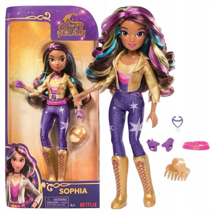 UNICORN ACADEMY Akademia jednorożców lalka SOPHIA z bajki 4CM