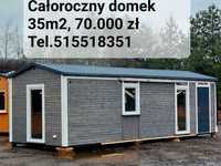 Domek drewniany na ramie metalowej ocieplony  35m2 2 sypialnie