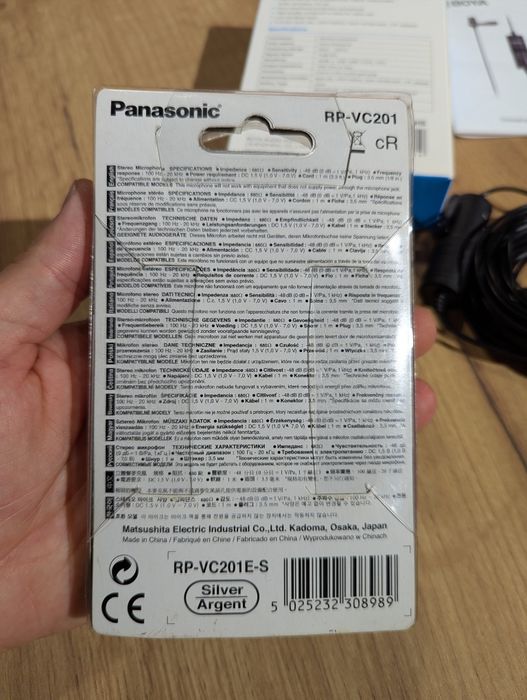 Boya BY-M1 pro, Panasonic RP-VC201 stereo