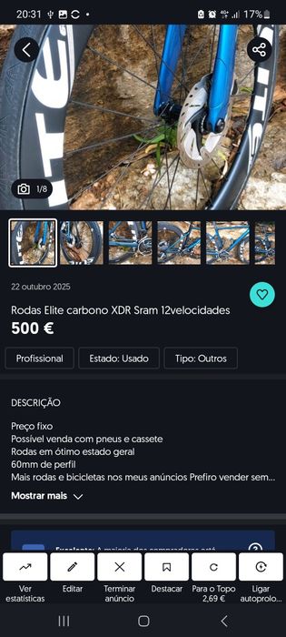 Rodas de carbono disco