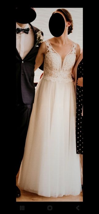 Suknia ślubna boho koronka